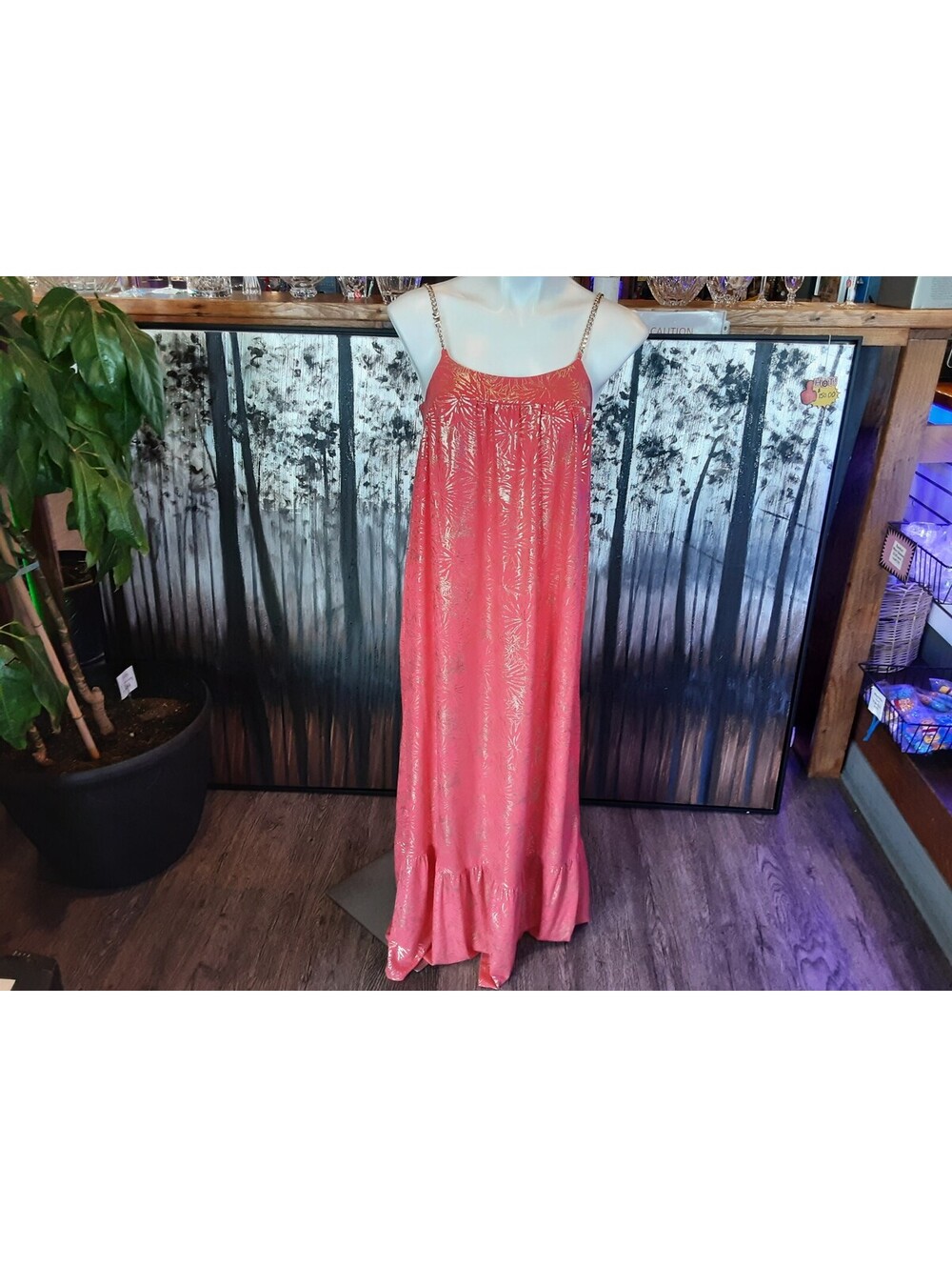 Michael Kors Sangria Long Sun Dress New With Tags Size Extra Small